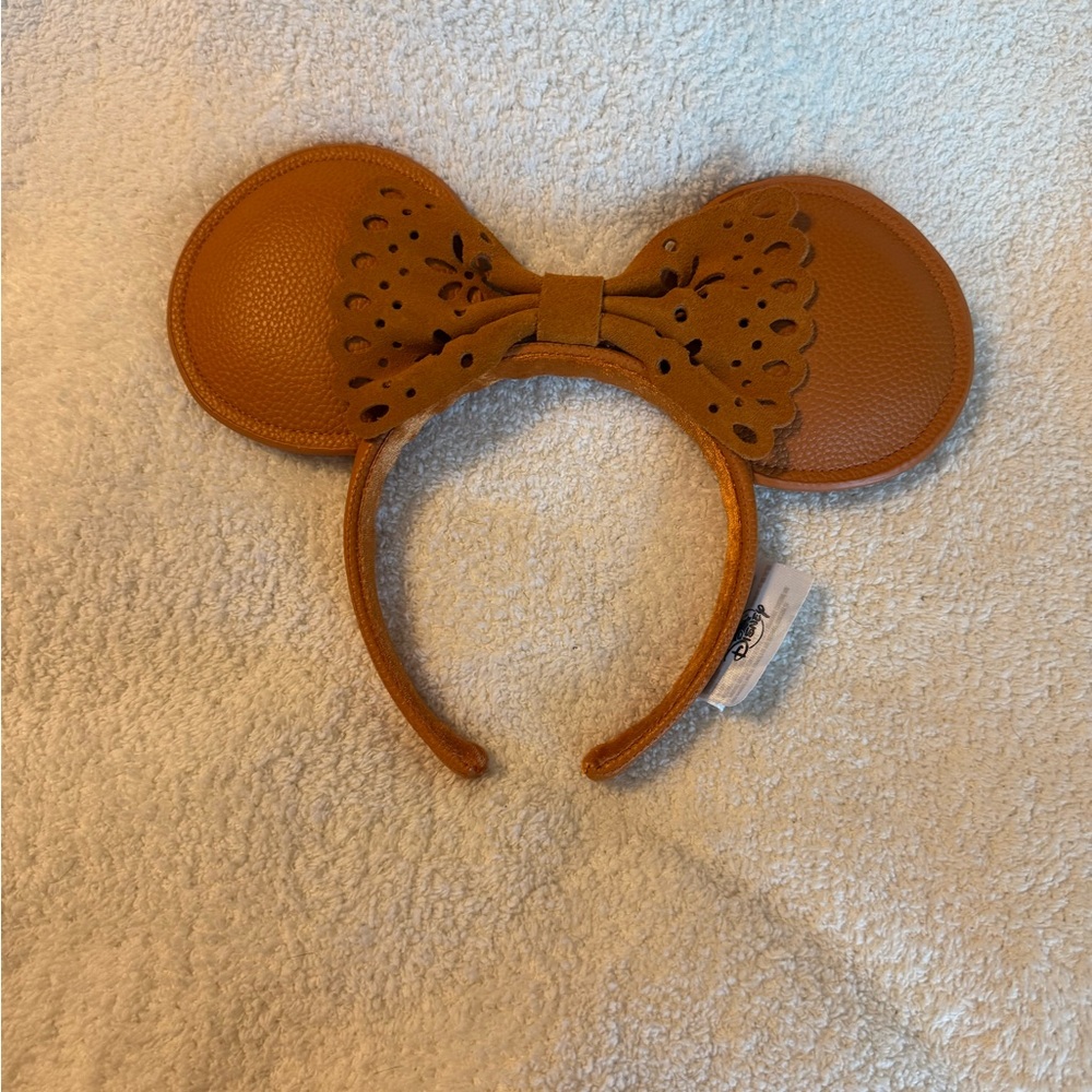 Charming Tan Kids Headband with Bow